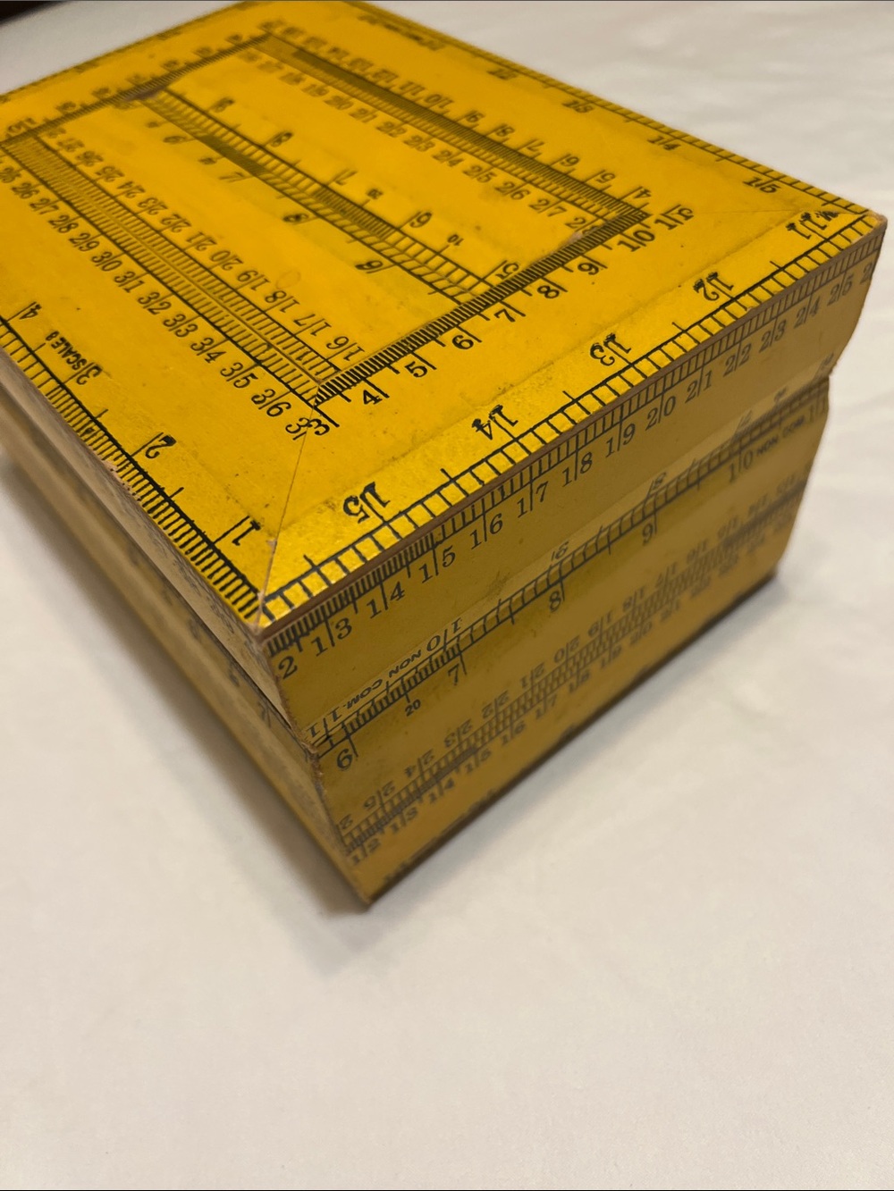 Yellow Decorative Storage Box with Ruler Design - Picture 9 of 10